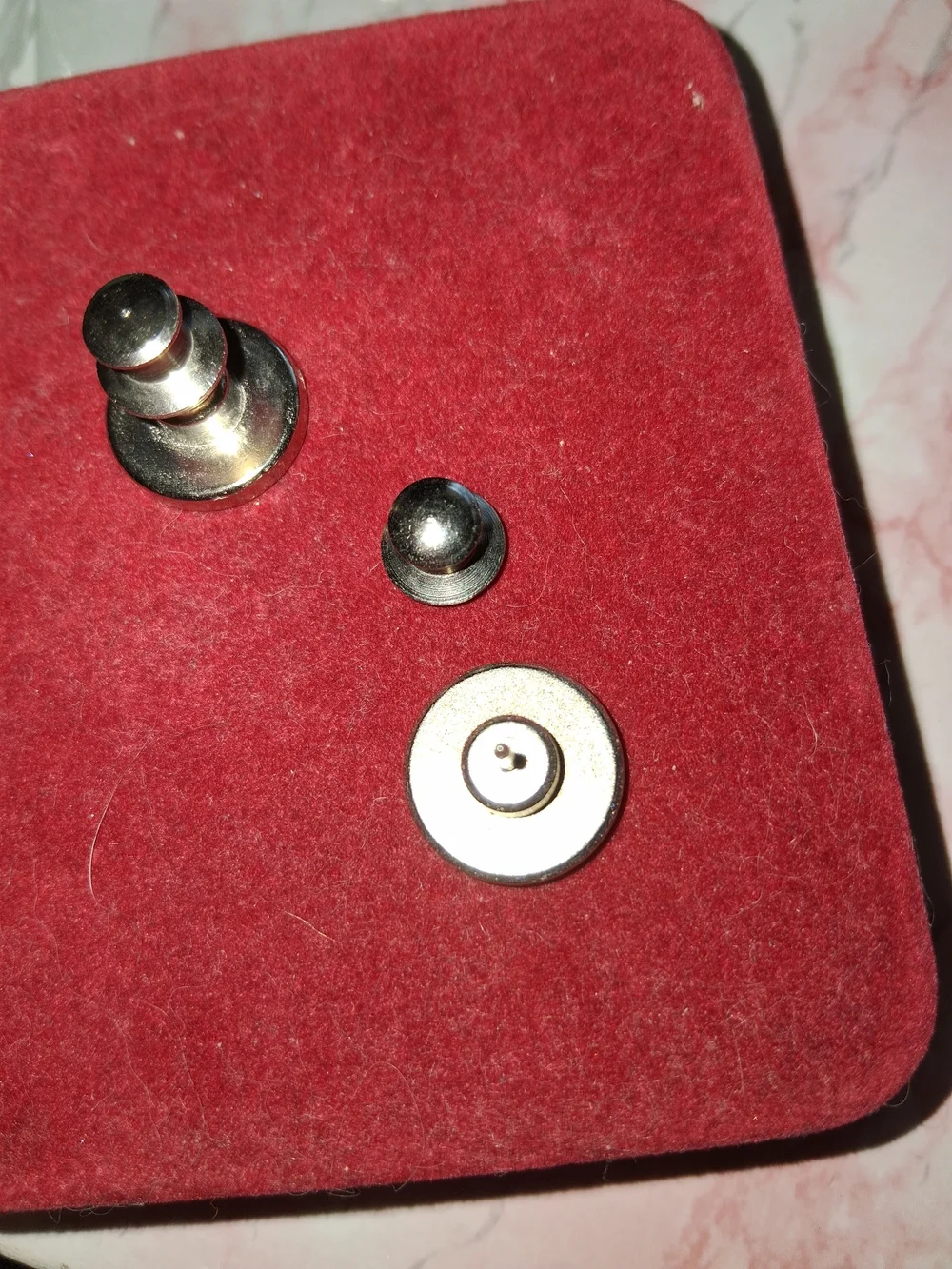 Vintage Silver Tone Men's Magnetic Cufflink-Style Lapel Studs -